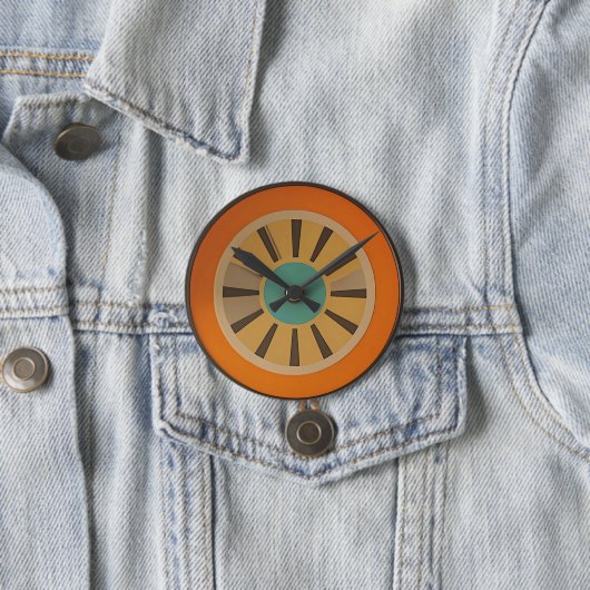 Atomic Futuristic Orange Slice Clock Image Button (Beispiel)