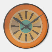 Atomic Futuristic Orange Slice Clock Image Magnet (Vorne)