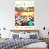 Atomic Futuristic Retro Florida Lounge Leinwanddruck (Insitu (Schlafzimmer))