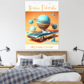 Atomic Futuristic Sky View Cruiser Car Leinwanddruck (Insitu (Schlafzimmer))