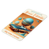 Atomic Futuristic Sky View Cruiser Car Magnet (Linke Seite)