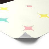 Atomic Futuristic Space Age Kids Playroom Poster (Ecke)