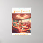 Atomic Futuristic Urban Apartment Leinwanddruck (Vorderseite)