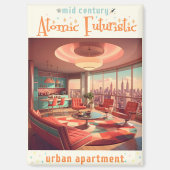 Atomic Futuristic Urban Apartment Magnet (Vorderseite)