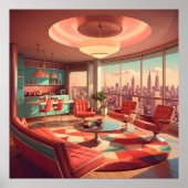 Atomic Futuristic Urban Apartment Poster (Vorne)