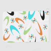 Atomic Golf Towel Mitte des Jahrhunderts Golfhandtuch (Horizontal)