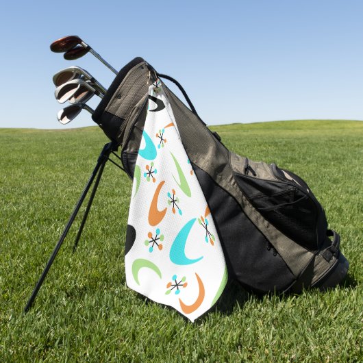 Atomic Golf Towel Mitte des Jahrhunderts Golfhandtuch (Gras)