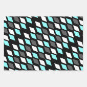 Atomic Gray Trio aus der Mitte des Jahrhunderts Geschenkpapier Set (Vorderseite)