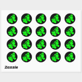 Atomic Green Roller Derby Skate Sticker (Blatt)