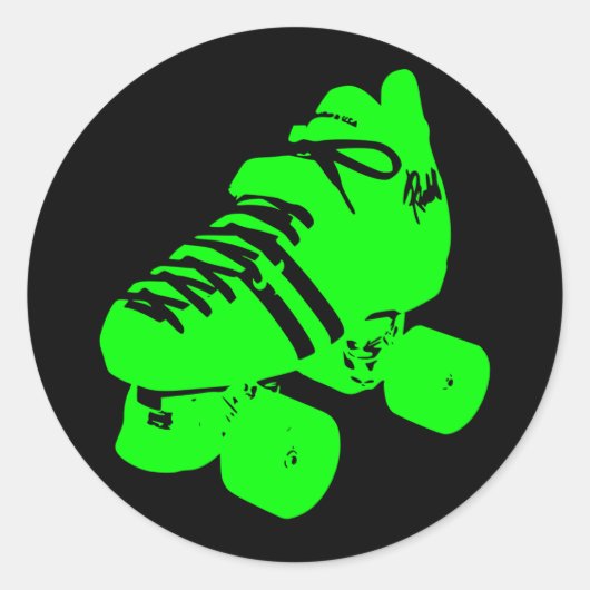 Atomic Green Roller Derby Skate Sticker (Vorderseite)