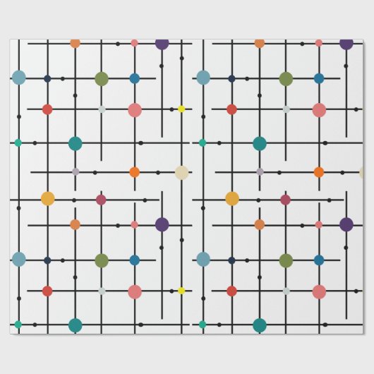 Atomic Grid Geschenkpapier (Flach)