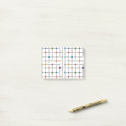 Atomic Grid Post-it Klebezettel (Auf Schreibtisch)