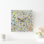 Atomic Gumdropp Wall Clock Quadratische Wanduhr (Zuhause)