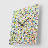 Atomic Gumdropp Wall Clock Quadratische Wanduhr (Winkel)