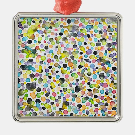 Atomic Gumdrops Gerahmte Ornament Aus Metall (Vorne)