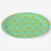 Atomic Honeycomb Paper Plate Pappteller (Schrägansicht)