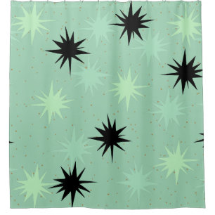Atomic Jade and Mint Sternexplosion Duschvorhang