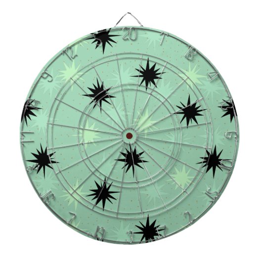 Atomic Jade & Mint Starbursts Igloo Dart Board Dartscheibe (vorne)