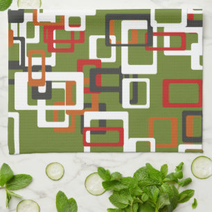 Atomic Kitchen Handtücher Mitte Jahrhunderts