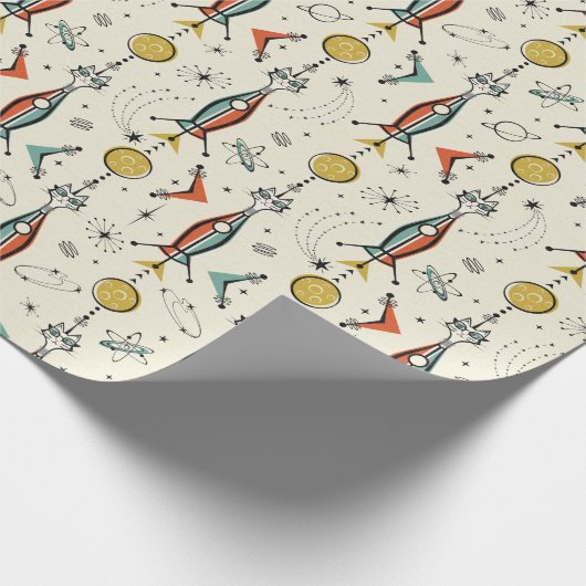 Atomic Kitty Rockets ©studioxtin Geschenkpapier (Ecke)