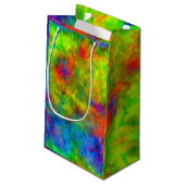 [Atomic Krawatte-Dye] Rainbow Peace Sign Fvor Gift Kleine Geschenktüte (Rückseite Schrägansicht)