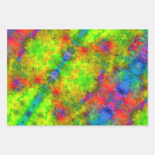 [Atomic Krawatte-Dye] Set der Psychedelic Rainbow  Geschenkpapier Set (Vorderseite 3)