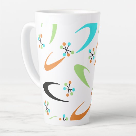 Atomic Latte Tasse Mitte des Jahrhunderts (Linke Ecke)