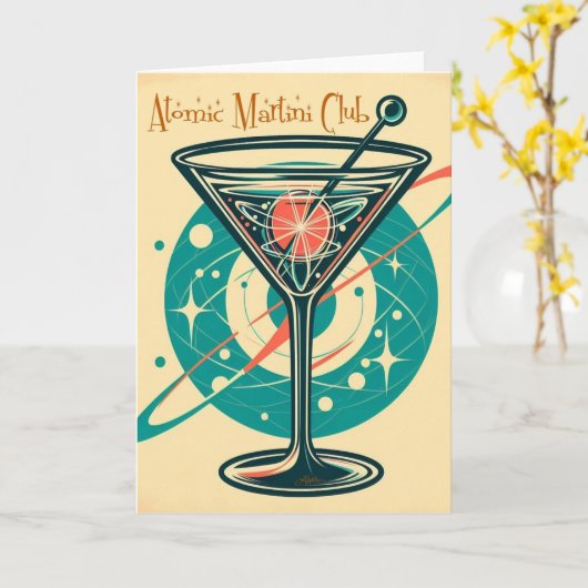 Atomic Martini Club Karte (Gelbe Blume)