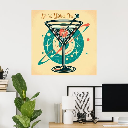 Atomic Martini Club Poster (Heimbüro)
