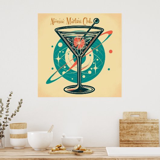 Atomic Martini Club Poster (Küche)
