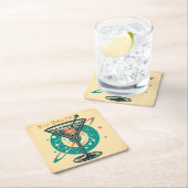 Atomic Martini Club Rechteckiger Pappuntersetzer (Vor Ort)