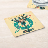 Atomic Martini Club Rechteckiger Pappuntersetzer (angewinkelt)