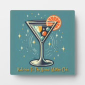 Atomic Martini Club Retro Futuristic Cocktail Fotoplatte (Vorderseite)
