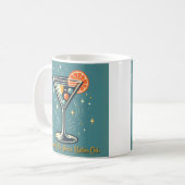 Atomic Martini Club Retro Futuristic Cocktail Kaffeetasse (Vorderseite Links)