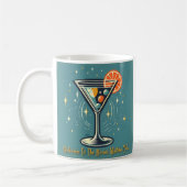 Atomic Martini Club Retro Futuristic Cocktail Kaffeetasse (Links)