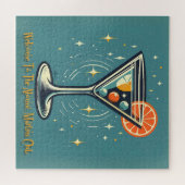Atomic Martini Club Retro Futuristic Cocktail Puzzle (Horizontal)