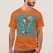 Atomic Martini Club Retro Futuristic Cocktail T-Shirt (Vorderseite)
