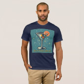Atomic Martini Club Retro Futuristic Cocktail T-Shirt (Vorne ganz)