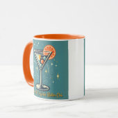 Atomic Martini Club Retro Futuristic Cocktail Tasse (Vorderseite Links)