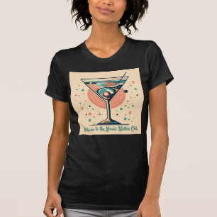 Atomic Martini Club Retro Futuristisches Weltraumz T-Shirt