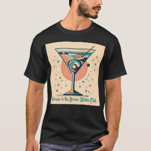 Atomic Martini Club Retro Futuristisches Weltraumz T-Shirt