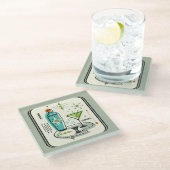 Atomic Martini ©studioxtine Glasuntersetzer (Schrägansicht)