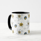 Atomic MCM Sternexplosion Pattern Marine, Senf, Gr Tasse (Vorderseite Links)
