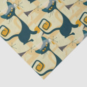 Atomic Mid Century Black Cat Sternexplosion Decoup Seidenpapier (Detail)