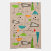 Atomic Mid-Century Inspiriert Abstrakt #30 Handtuch (Vertikal)