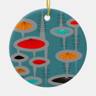 Atomic Mid Century Inspiriert Abstrakt Keramikornament