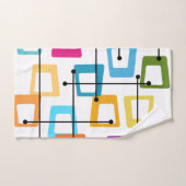 Atomic Mid Century Modern Badhandtuch Set (Handtuch)