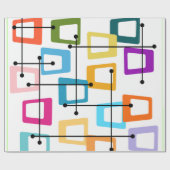 Atomic Mid Century Modern Geschenkpapier (Flach)