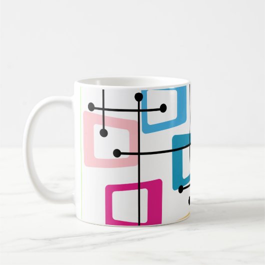 Atomic Mid Century Modern Kaffeetasse (Links)