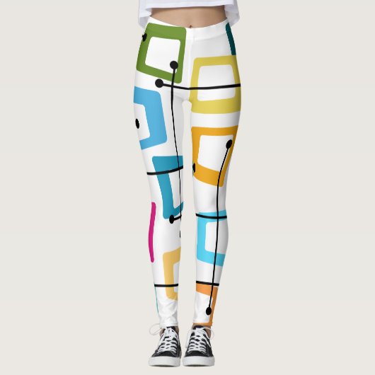 Atomic Mid Century Modern Leggings (Vorderseite)